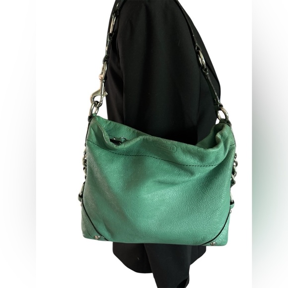 Coach Handbags - Coach Green Leather Shoulder Bag | Good Condition
